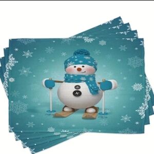 New 4 Snowman Placemats